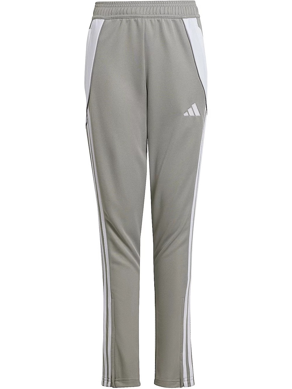 adidas Tiro24 Youth Gray Jogger Soccer Pants with White Stripes Size L
